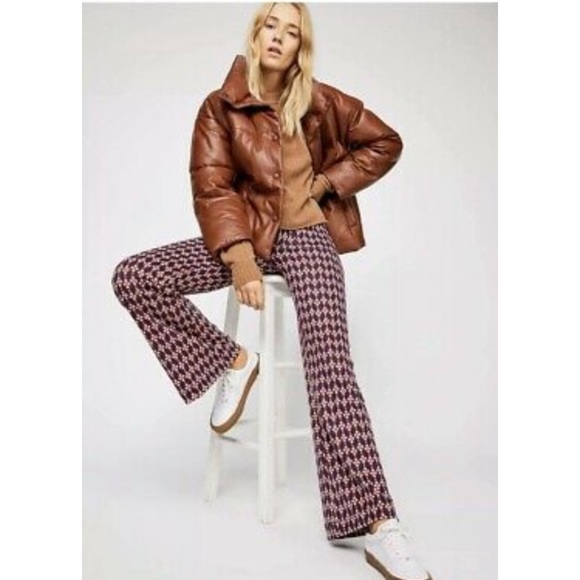 Free People Pants - Free People Hip Hugging Knit Flares Retro Pants 12